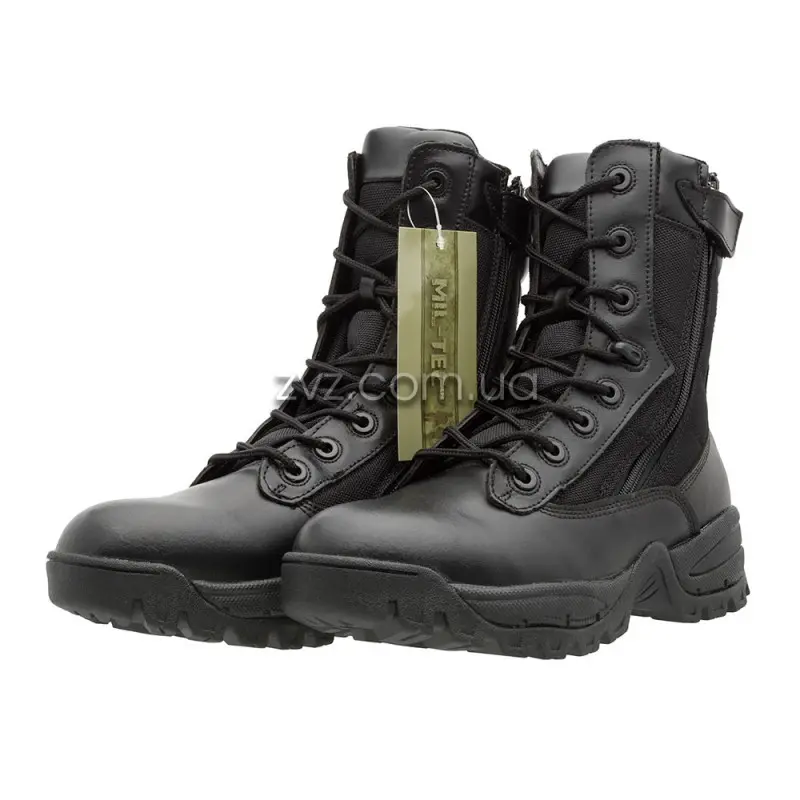 Берцы Mil-Tec Combat Two-Zip - Чёрные