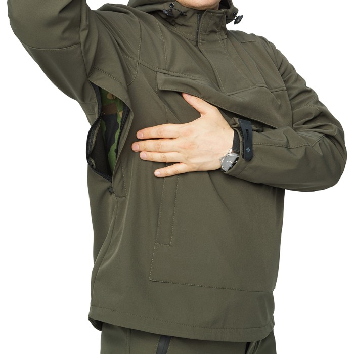 Костюм анорак Casper демисезонный - Олива (Softshell) 