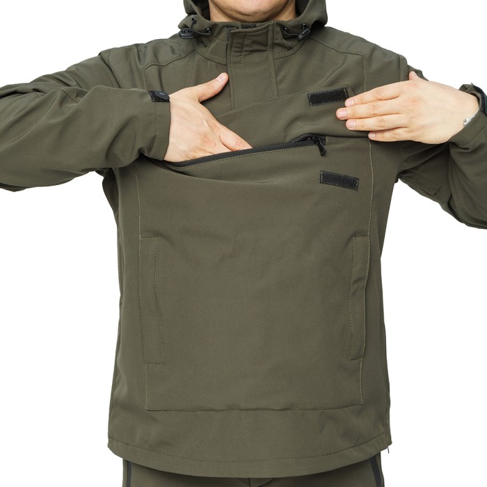 Костюм анорак Casper демисезонный - Олива (Softshell) 